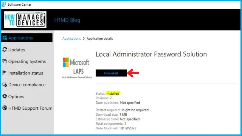 Deployment of LAPS using the SCCM Application Model Fig. 19