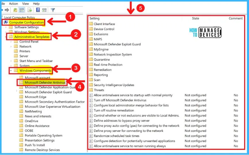 3 Ways to Configure Microsoft Defender Antivirus Policies for Windows 11 using Group Policy Intune Policy fig. 23