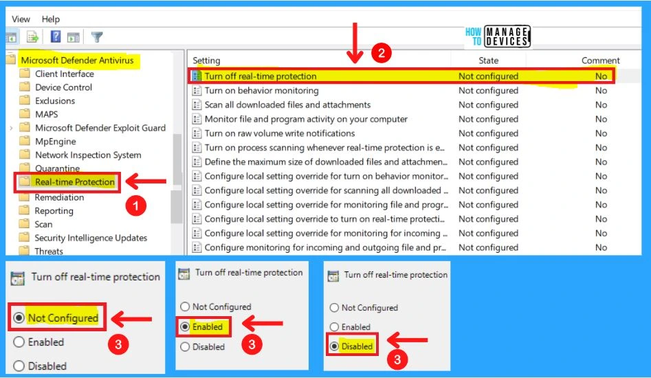 Microsoft Defender Antivirus in Windows 11 | Windows Settings | Group Policy | Intune Policy fig. 52