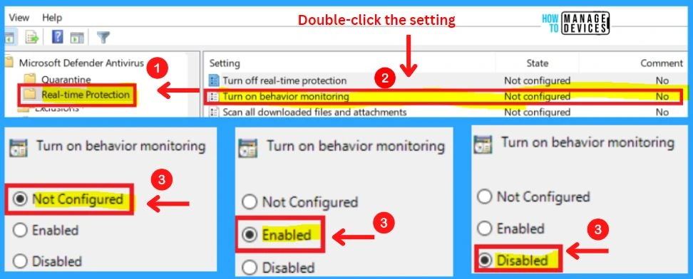 Microsoft Defender Antivirus in Windows 11 | Windows Settings | Group Policy | Intune Policy fig. 53