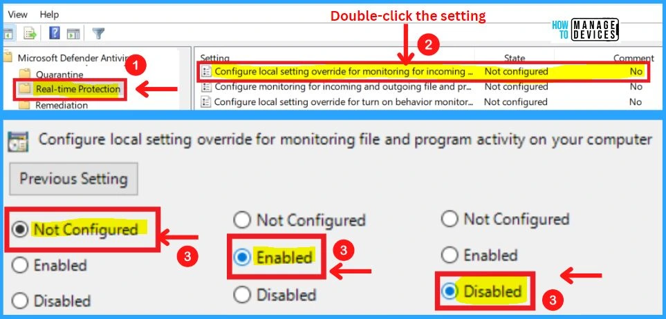 Microsoft Defender Antivirus in Windows 11 | Windows Settings | Group Policy | Intune Policy fig. 61