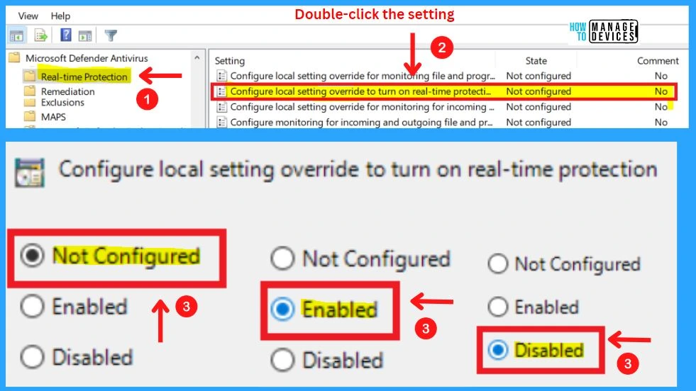 Microsoft Defender Antivirus in Windows 11 | Windows Settings | Group Policy | Intune Policy fig. 62