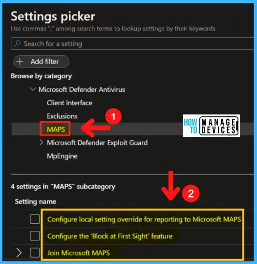 Microsoft Defender Antivirus in Windows 11 | Windows Settings | Group Policy | Intune Policy fig. 69