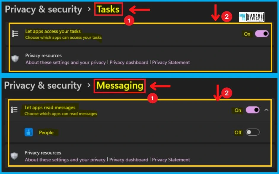 Privacy settings on Discord