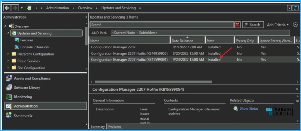 ConfigMgr Hotfix Installed - SCCM Hotfix KB15599094 NTLM Client Installation Update 8