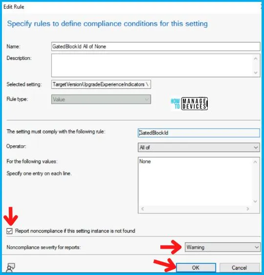 SCCM Configuration Item to find Windows 11 device is blocked from an upgrade Fig.10