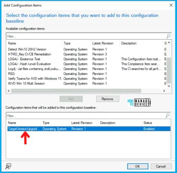 SCCM Configuration Item to find Windows 11 device is blocked from an upgrade Fig.14