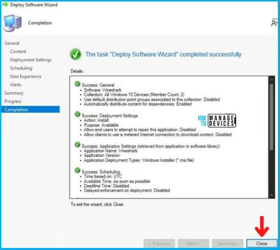 Deployment of Wireshark Using SCCM Application Model Fig.17