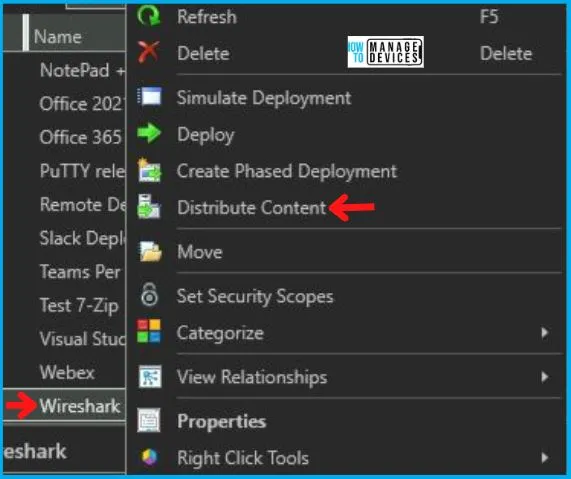 Deployment of Wireshark Using SCCM Application Model Fig.7