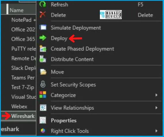 Deployment of Wireshark Using SCCM Application Model Fig.12