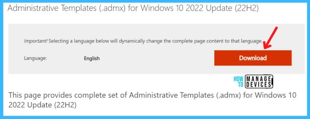 Administrative Templates (.admx) Windows 10 2022 - Download ADMX Templates for Windows 10 22H2