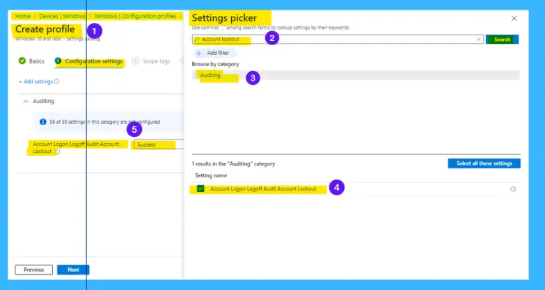 Windows 11 Account Lockout Policy Settings using Intune and Group Policy -Fig.12