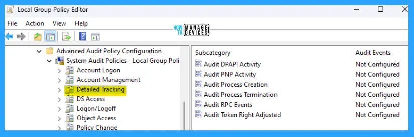 Configure Audit Policies in Windows 11 using GPO or Intune -Fig.5