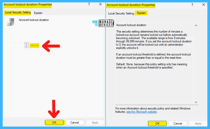 Windows 11 Account Lockout Policy Settings using Intune and Group Policy -Fig.3