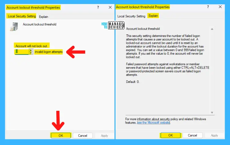 Windows 11 Account Lockout Policy Settings using Intune and Group Policy -Fig.4