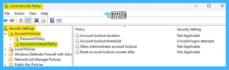 Windows 11 Account Lockout Policy Settings using Intune and Group Policy -Fig.7