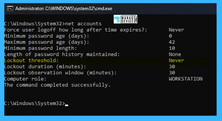 Windows 11 Account Lockout Policy Settings using Intune and Group Policy -Fig.8