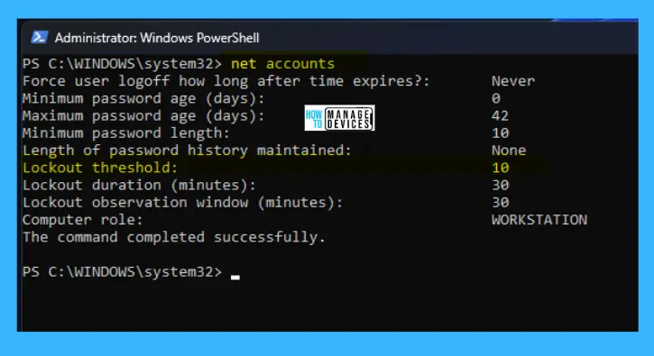 Windows 11 Account Lockout Policy Settings using Intune and Group Policy -Fig.10