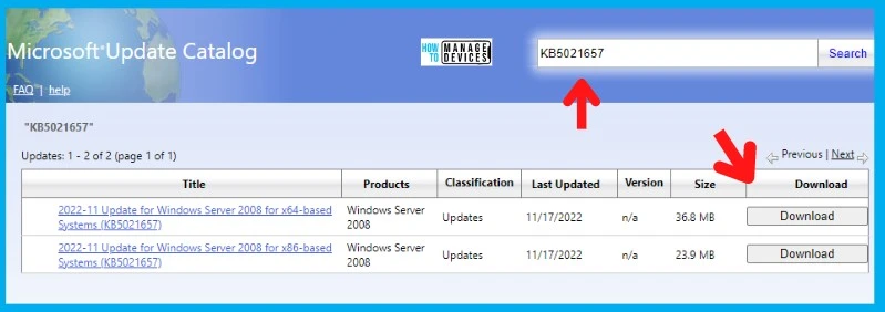 Bug Fix OOB Update for Domain Controllers to fix Sign in and Kerberos authentication Issue Fig. 2