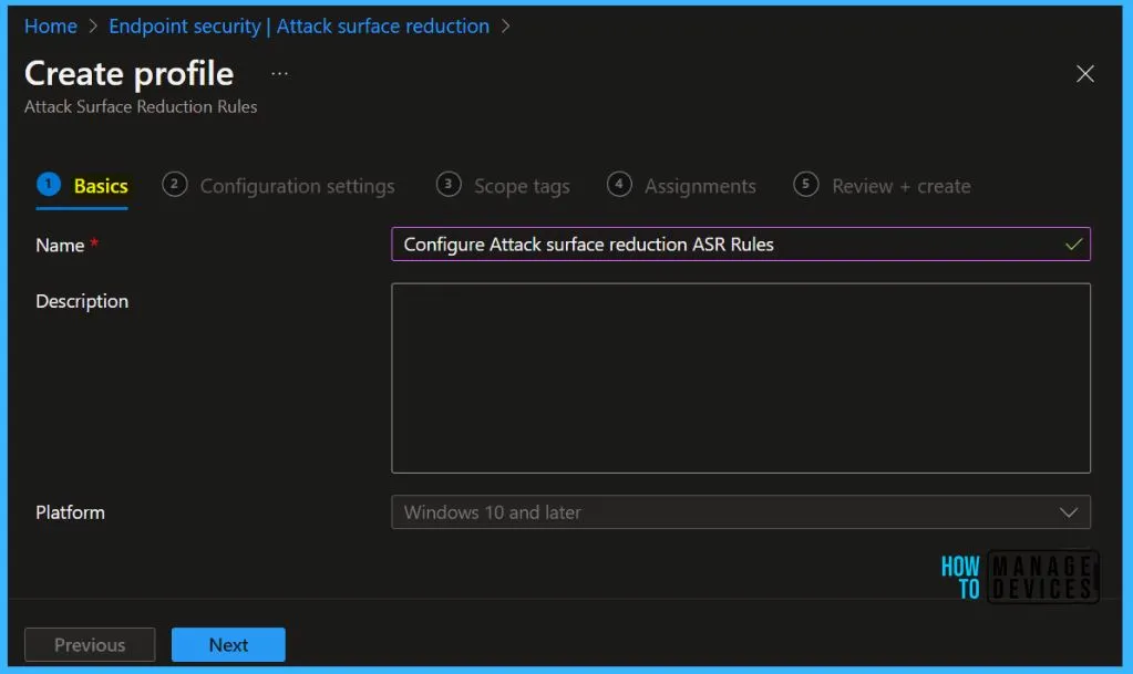 Configure Attack Surface Reduction ASR Rules in Intune Fig.3