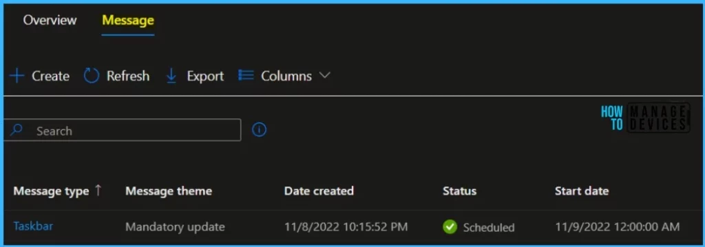 Configure Organizational Messages from Intune Portal 1