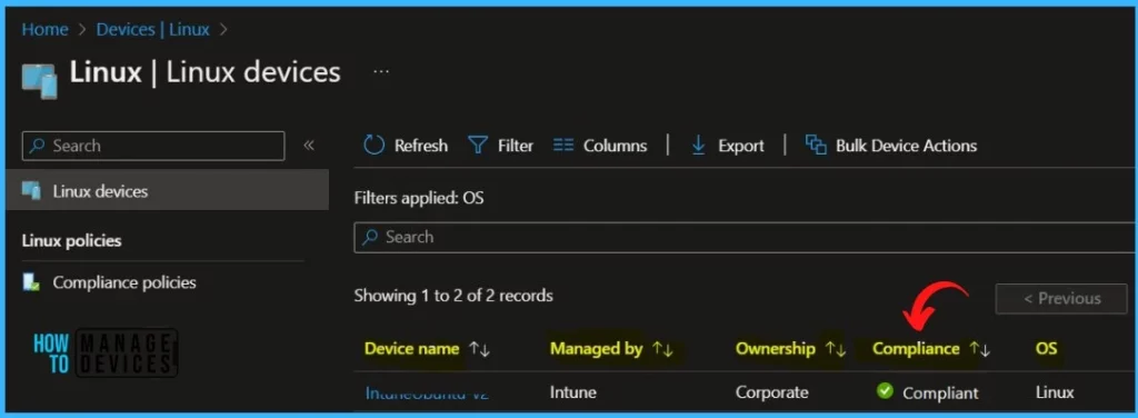 Create Linux Compliance Policy in Intune Portal Fig.8