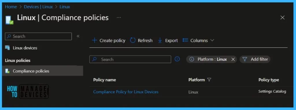 Create Linux Compliance Policy in Intune Portal Fig.7