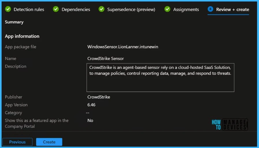 Deploy CrowdStrike Using Intune Application Deployment Guide Fig.8