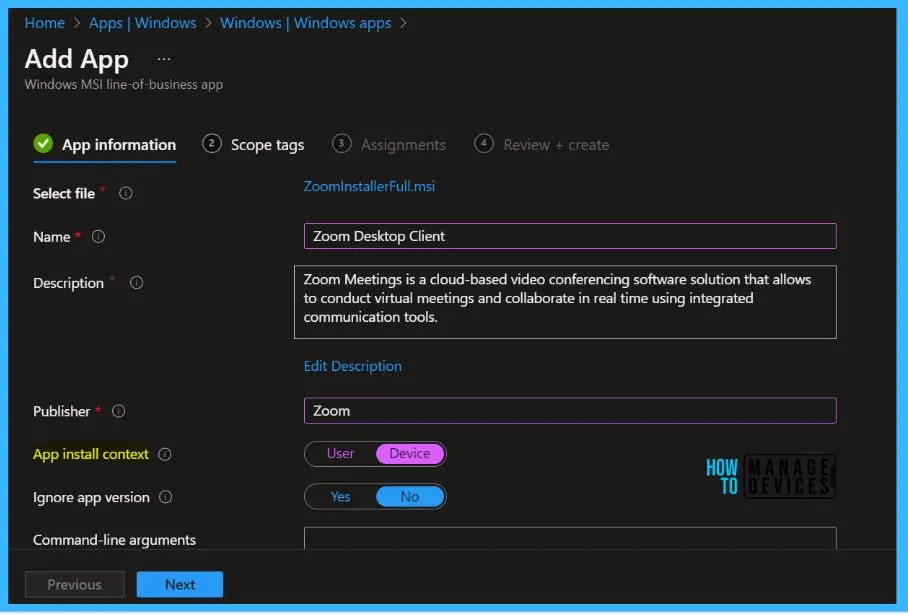 Deploy Zoom Using Intune Fig.4