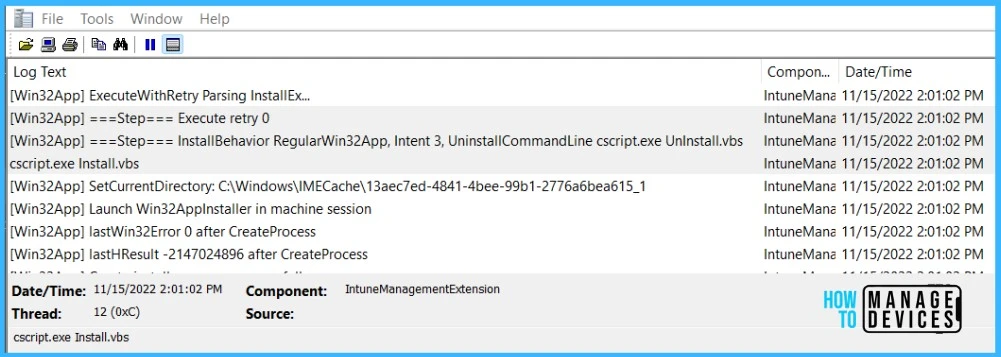 Track Application Installation Status - Deploy VBScript for Intune Application Installation Fig.13