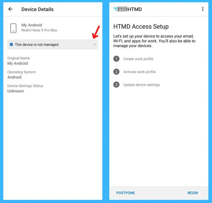 Device Enrollment Options Available, no Prompts Fig.9