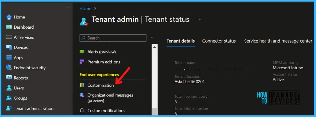 Manage End User Prompts for Intune Device Categories Fig.1