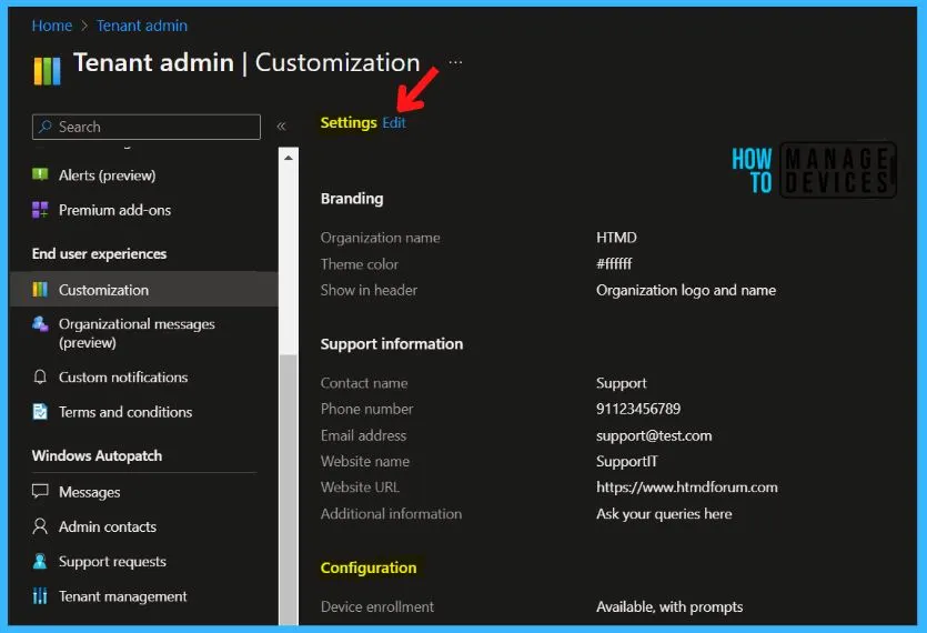 Manage Self-service Device Actions in Intune Company Portal Fig.2