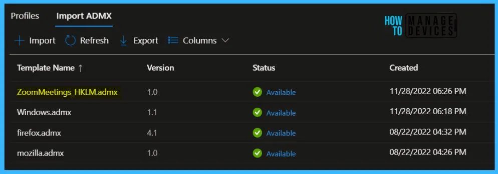 HTMD Newsletter from 28th November to 2nd December 2022 3 FIX Intune Admx File Upload Error Referenced not found NamespaceMissing 28th November to 2nd December 2022