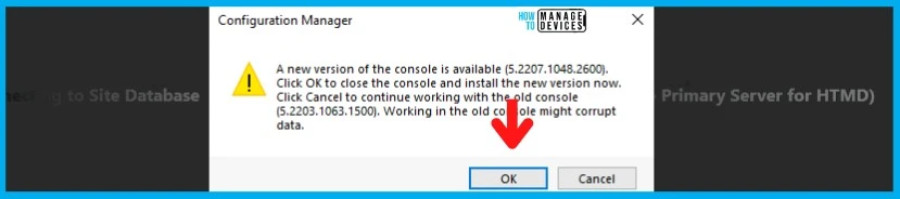 Fix SCCM ConfigMgr Admin Console Version Compatibility Issue Fig. 3