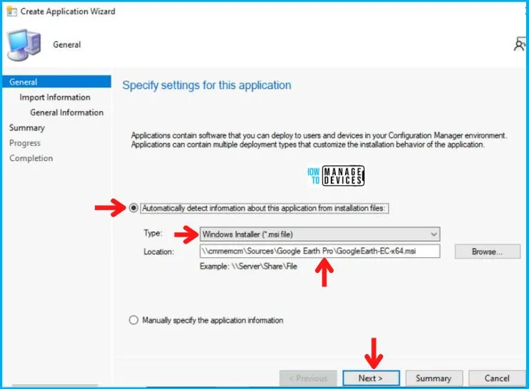 Deploying Google Earth Pro Using SCCM Application MSI Model Fig.2