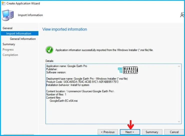 Deploying Google Earth Pro Using SCCM Application MSI Model Fig.3