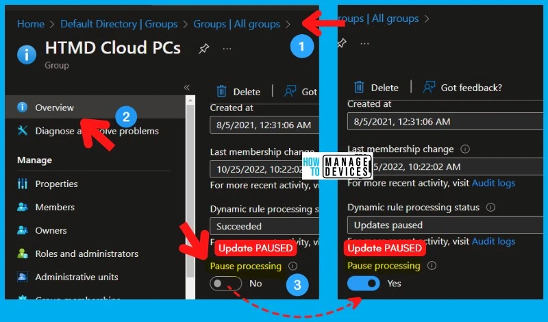 How to Pause Azure AD Dynamic Group Update Fig. 1