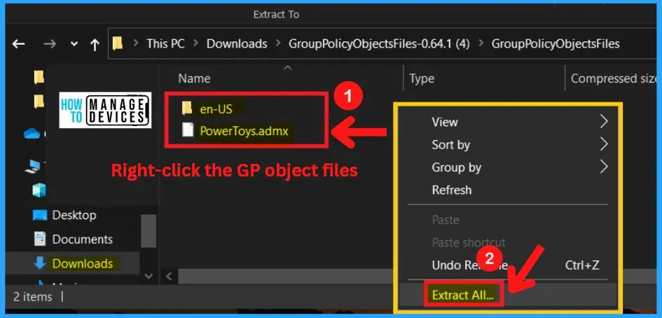 Add New PowerToys ADMX Group Policies to Windows Central Store  | Downloading ADMX and ADML Files fig. 3