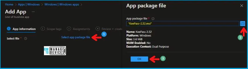 Deployment of KeePass Using Intune Fig.3