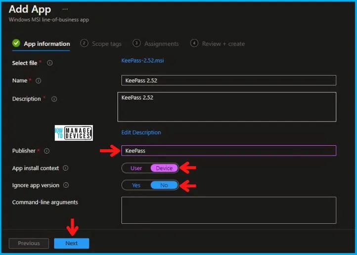 Deployment of KeePass Using Intune Fig.4