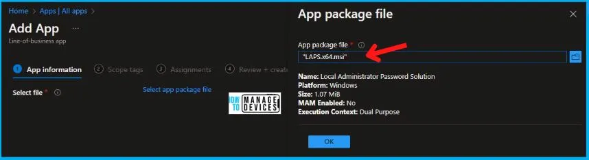 Install LAPS Using Intune Fig.3