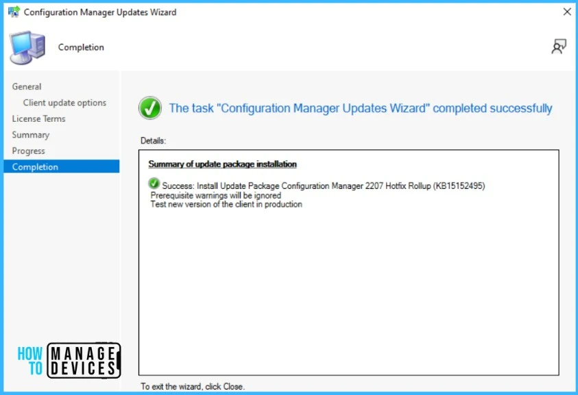 Fixes for SCCM 2207 KB15152495 Hotfix Update Rollup Fig.5