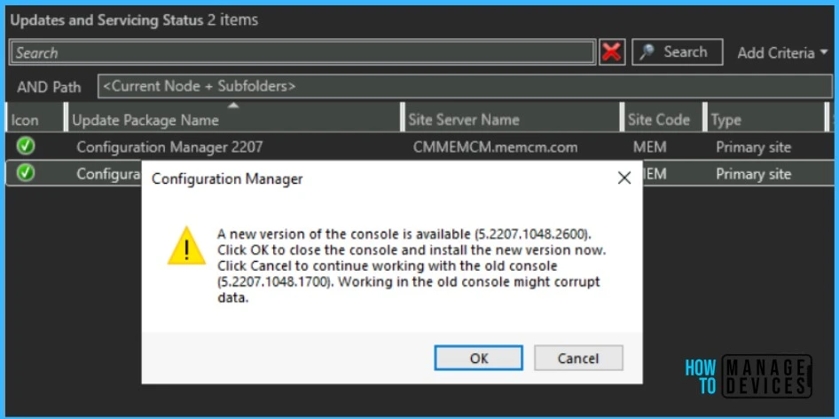 Fixes for SCCM 2207 KB15152495 Hotfix Update Rollup Fig.8