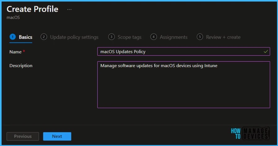 Manage macOS Updates Using Intune Policy Fig.2