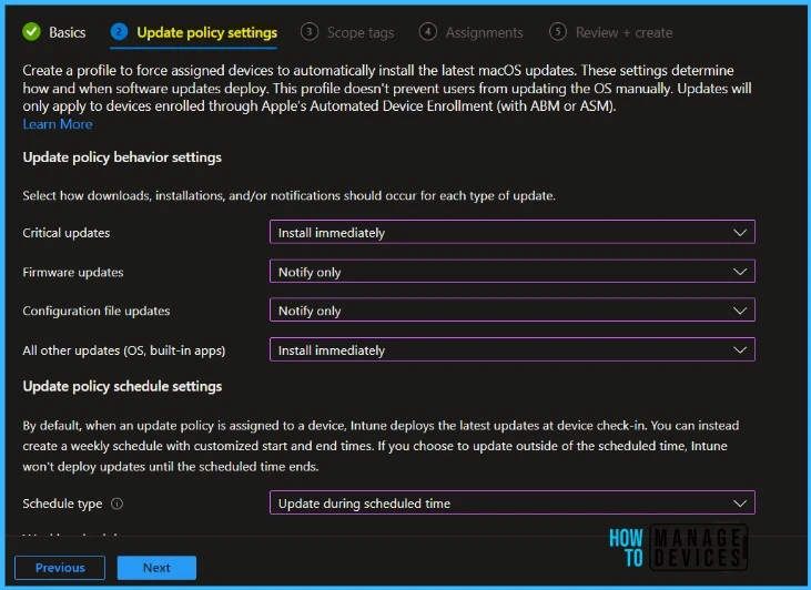 Manage macOS Updates Using Intune Policy Fig.3