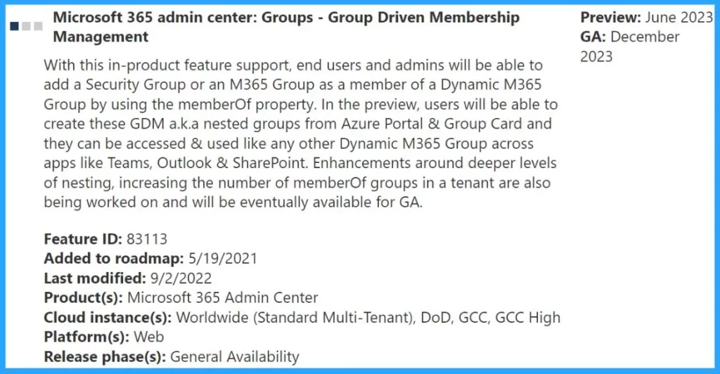 Microsoft 365 Group Driven Membership Management Support Coming Up Fig.1