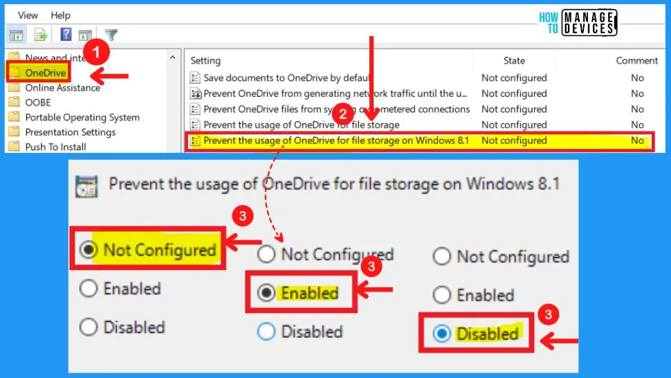 OneDrive in Windows 11 Detailed Review | 77 Intune Policy Settings | 5 Group Policy Settings - fig. 23