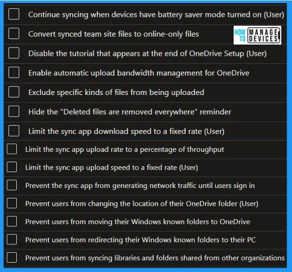 OneDrive in Windows 11 Detailed Review | 77 Intune Policy Settings | 5 Group Policy Settings - fig. 25