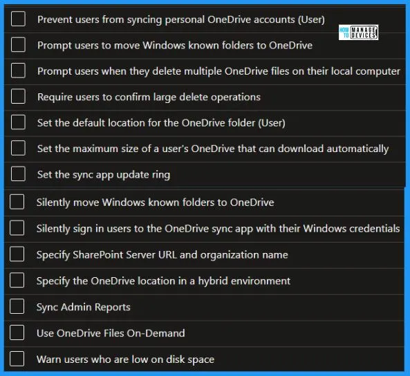 OneDrive in Windows 11 Detailed Review | 77 Intune Policy Settings | 5 Group Policy Settings - fig. 26